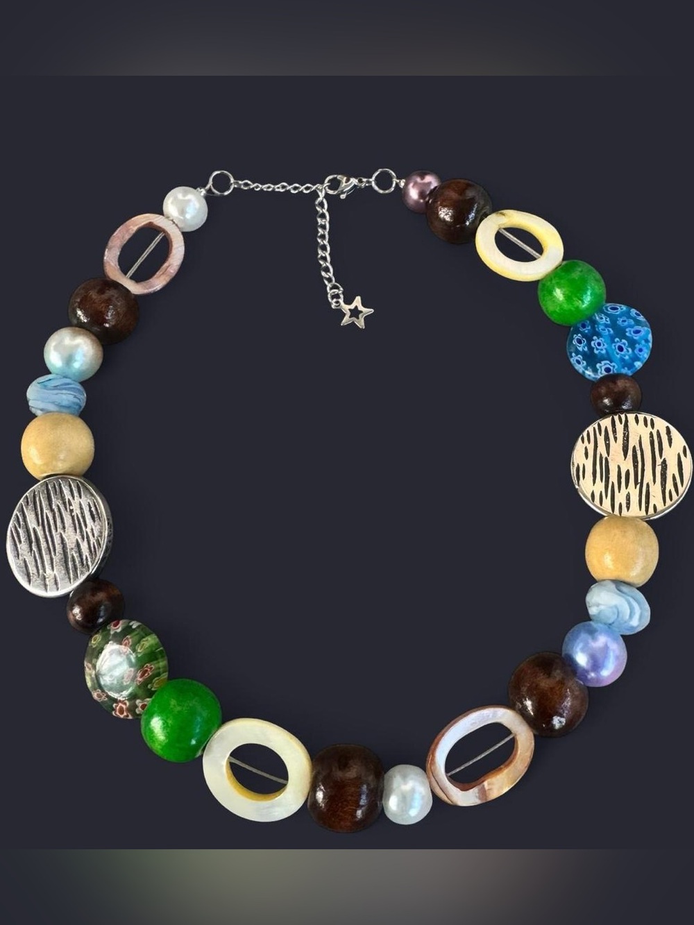 Lola Y2K Mixed Bead Choker Necklace